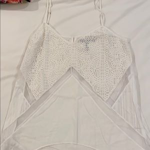 BCBG Maxazria white sheer top - S